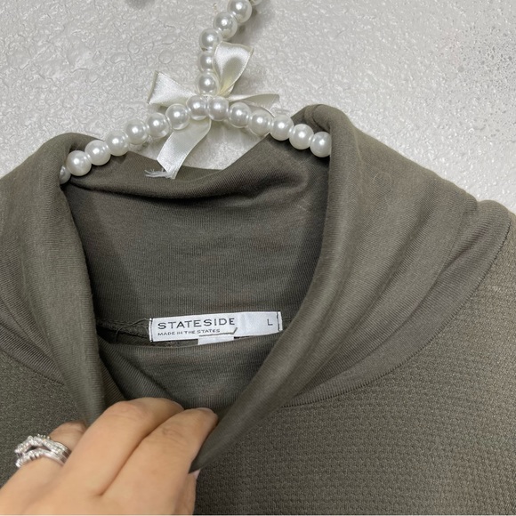 Anthropologie Stateside Bente Cowl Neck 3/4 Sleeve Pullover Sweater Size Large - Picture 4 of 12